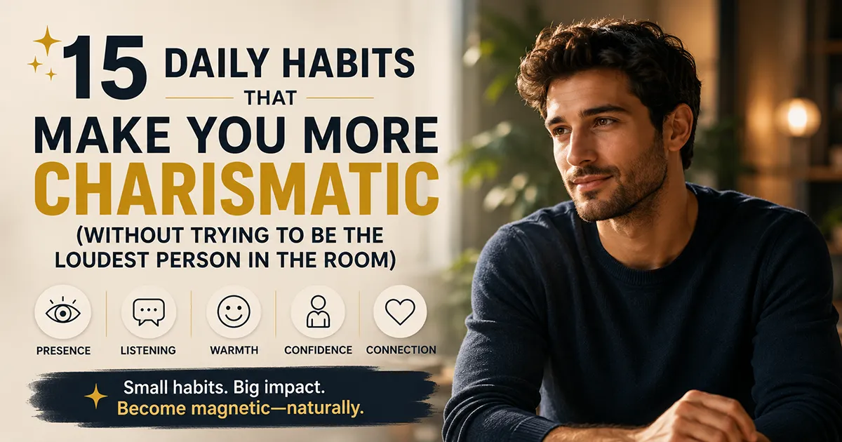 15 hábitos diários que te deixam mais carismático de forma natural